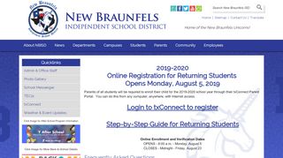 
                            1. Login to txConnect to register - New Braunfels ISD