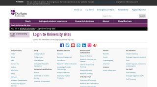 
                            2. Login to University sites - Durham University