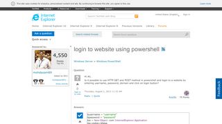 
                            7. login to website using powershell