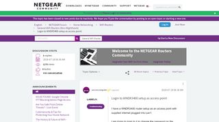 
                            8. Login to WNDR3400 setup as access point - NETGEAR Communities