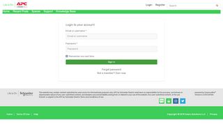 
                            1. Login to your account | APC by Schneider Electric