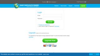 
                            1. Login to your account - Easy Duplicate File Finder