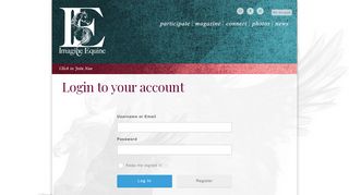 
                            5. Login to your account - imagineequine.com