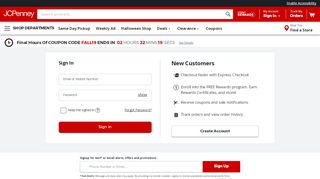 
                            4. Login to your account - JCPenney