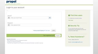 
                            8. Login to your account - Propel Financial Services