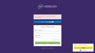 
                            5. Login to your Account - StaffHost Europe