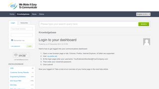 
                            7. Login to your dashboard - Powered by Kayako http://support.esi ...