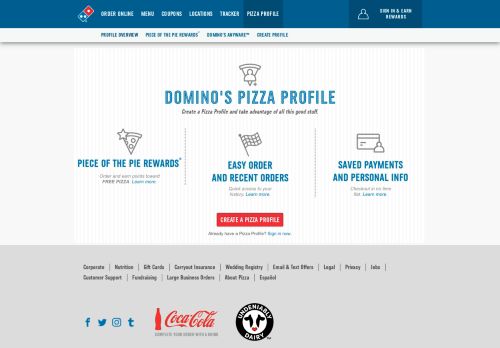 
                            2. Login to your Domino's Pizza Profile - Pizza Profile Edit Details