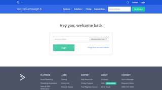 
                            1. Login To Your Email Marketing Account - activecampaign.com