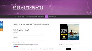 
                            8. Login to Your Free AE Templates Account