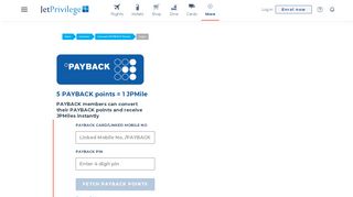 
                            7. Login To Your PAYBACK Account - jetprivilege.com