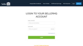 
                            7. Login to your SellerHQ Account - Konga.com