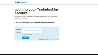 
                            6. Login to your Tradedoubler account
