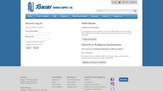 
                            8. Login - Tonini Church Supply