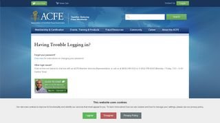 
                            2. Login Trouble - Association of Certified Fraud Examiners