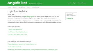 
                            6. Login Trouble Guide | Angie's List