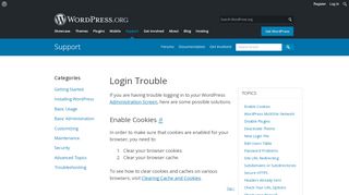 
                            2. Login Trouble | WordPress.org