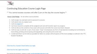 
                            6. Login - TTC – Continuing Ed & Economic Online Courses