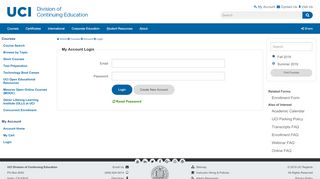 
                            7. Login - UCI Division of Continuing Education