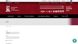 
                            3. Login - UFPE