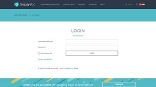 
                            3. Login - Ultimate WordPress Plugins by Supsystic