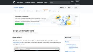 
                            2. Login und Dashboard · flypsite/general Wiki · GitHub