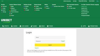 
                            10. Login - unibet.com