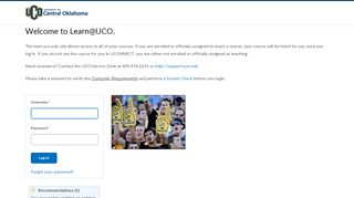 
                            4. Login - University of Central Oklahoma - Learn@UCO