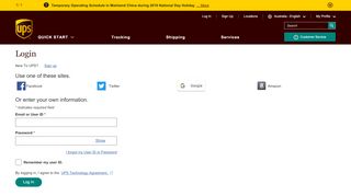 
                            6. Login | UPS - Australia - UPS.com