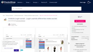 
                            4. Login usando diferentes redes sociais - addons.prestashop.com