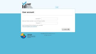 
                            4. Login - User account | nbtests - uct.ac.za