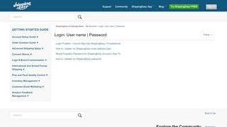 
                            4. Login: User name | Password – ShippingEasy Knowledge Base