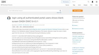 
                            8. login using all authenticated portal users shows blank screen DASH ...