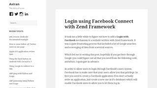 
                            3. Login using Facebook Connect with Zend …