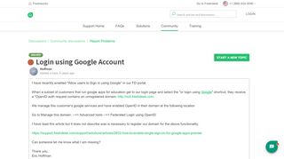 
                            2. Login using Google Account : Freshdesk