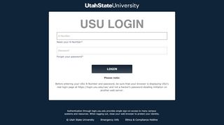 
                            1. Login - USU Secure Login