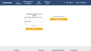 
                            2. Login - Viação Cometa