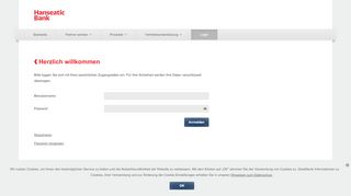 
                            3. Login - vp.hanseaticbank.de