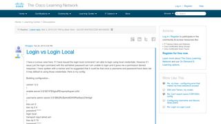 
                            11. Login vs Login Local - 82023 - The Cisco Learning …