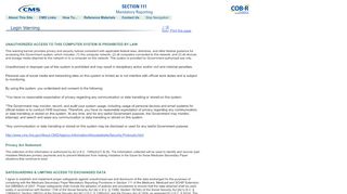 
                            8. Login Warning Page - cob.cms.hhs.gov
