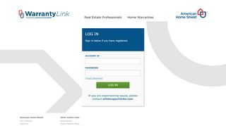 
                            9. Login | WarrantyLink - American Home Shield