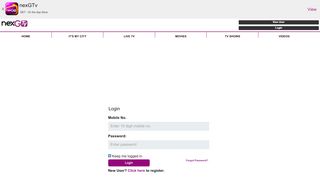 
                            2. Login - Watch on Mobile - nexGTV