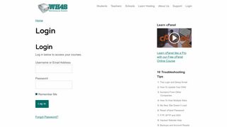 
                            2. Login - Web Hosting for Students