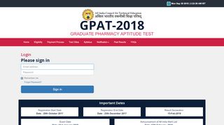 
                            2. Login - Welcome to AICTE-GPAT