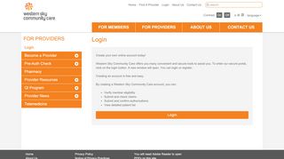 
                            4. Login | Western Sky Community Care
