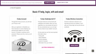 
                            2. Login, wifi and email