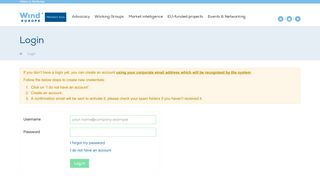 
                            3. Login - WindEurope Members Area