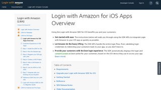 
                            4. Login with Amazon for iOS Apps Overview | Login with Amazon