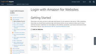 
                            2. Login with Amazon for Websites | Login with Amazon