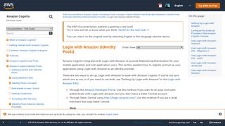 
                            2. Login with Amazon (Identity Pools) - Amazon Cognito